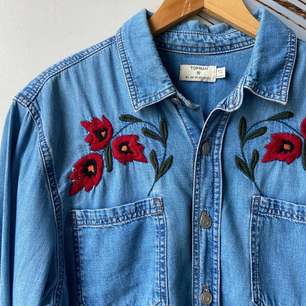 Topman Embroidered Button Down - image 3